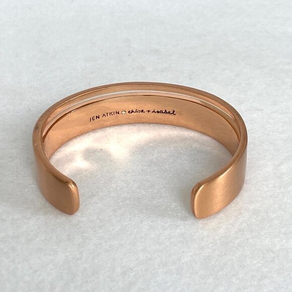 Chloe + Isabel Jen Atkin Collab Brushed Finish Copper Cuff Bracelet 6.5" - Picture 7 of 16